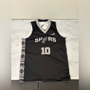 Spurs Give Pizza Hut Youth Basketball Jersey YM Reversible Black Silver 10​